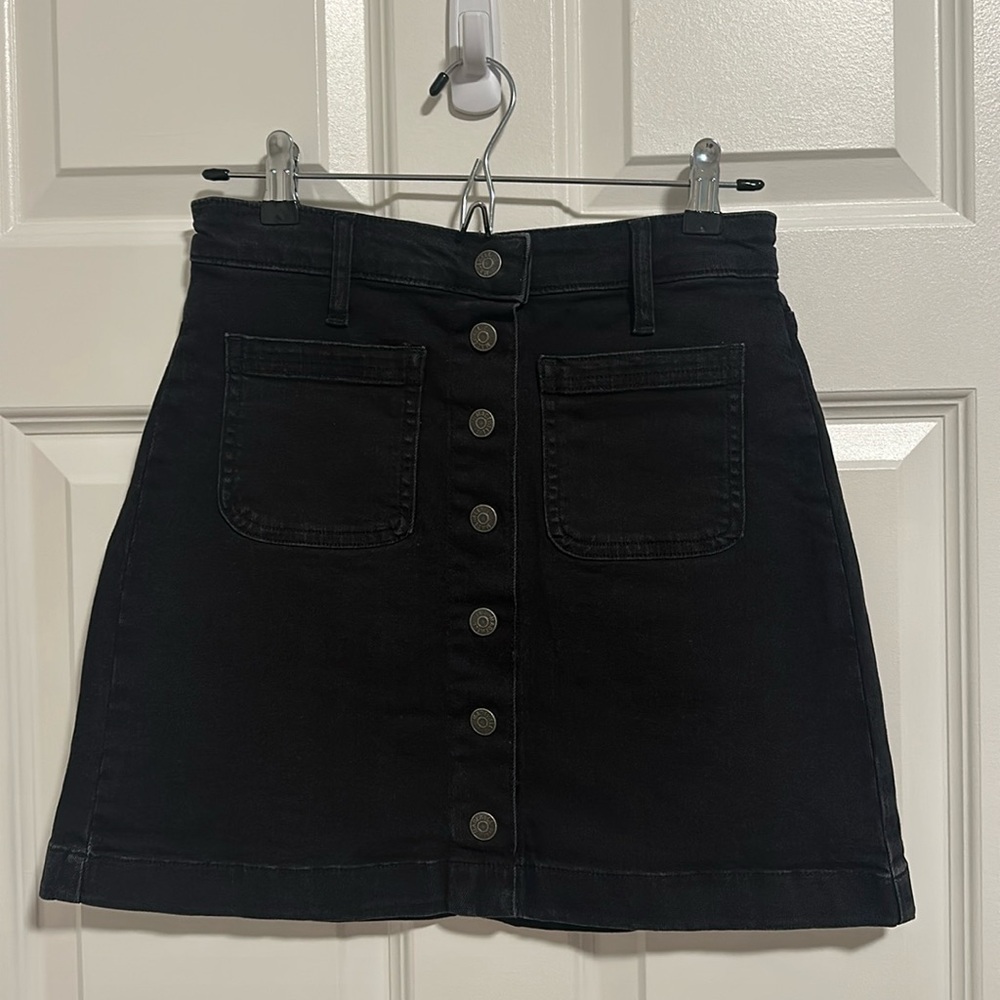 Madewell | Snap button A-line mini skirt